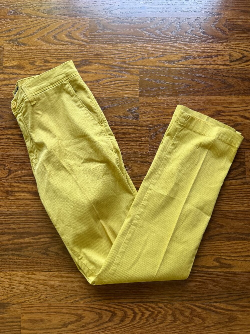 Holiday Yellow Chino Pants Mens 32 Cotton Elastane Slim Casual Italy
